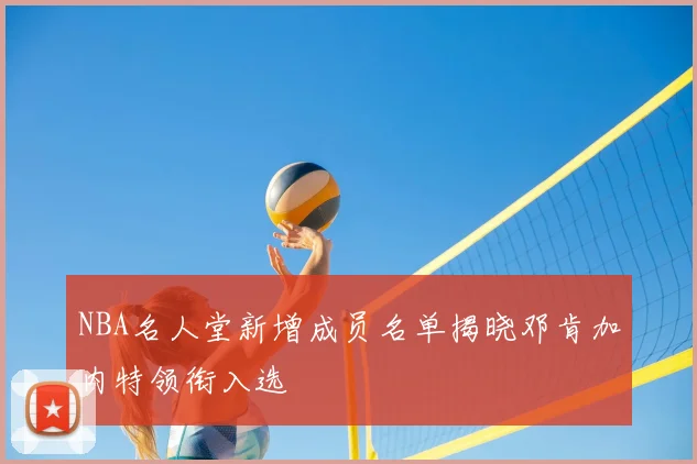 NBA名人堂新增成员名单揭晓邓肯加内特领衔入选
