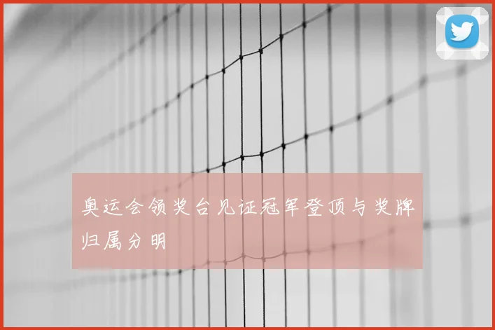 奥运会领奖台见证冠军登顶与奖牌归属分明